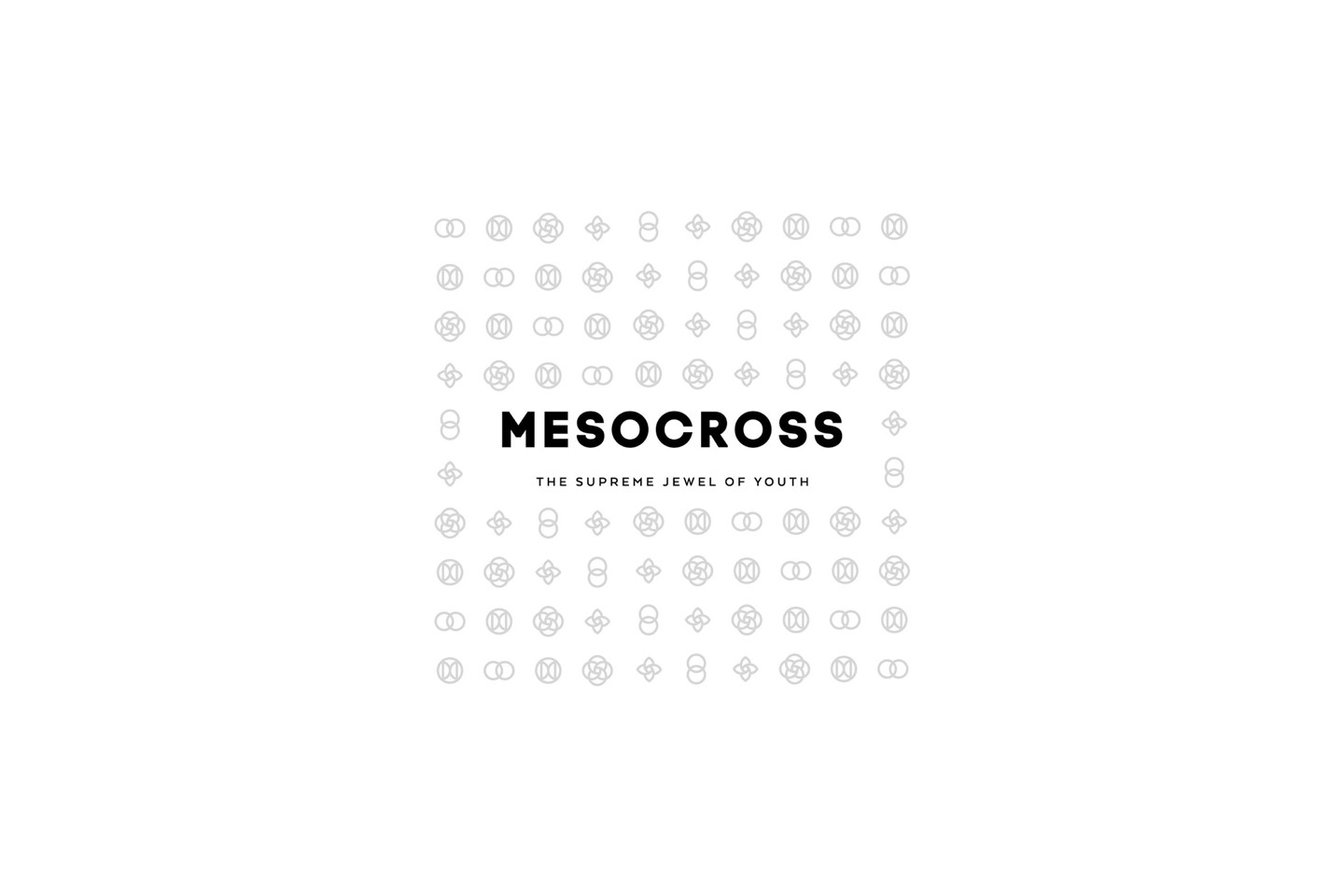 Mesocross identity — the knot monogram and its pattern variants